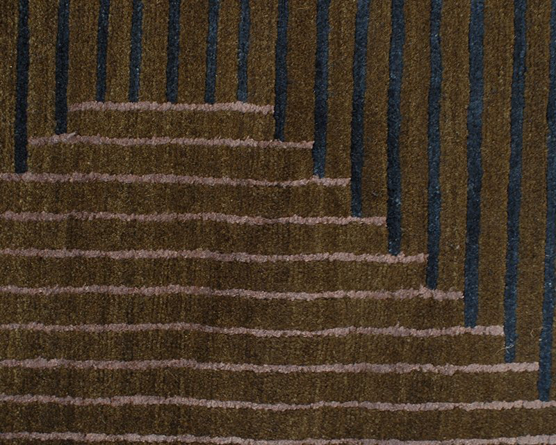 Custom Geometric Area Rug in Dark Gray