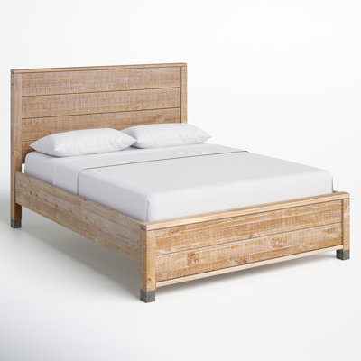 Lanora Solid Wood Panel Bed