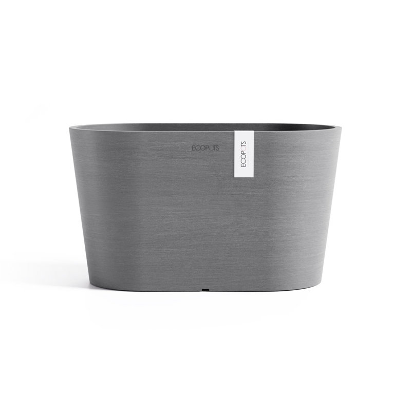 Pot Planter, 6.5" H x 12" W x 6.5" D, Gray