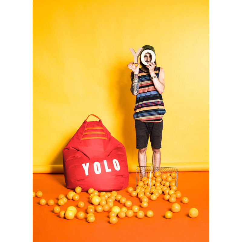 Polyester Bean Bag Chair & Lounger, Red 100% Polyester