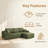  109.8" Cloud Modular Sectional Sofa Couch with L-Shape Chaise-1886611772-1882340839