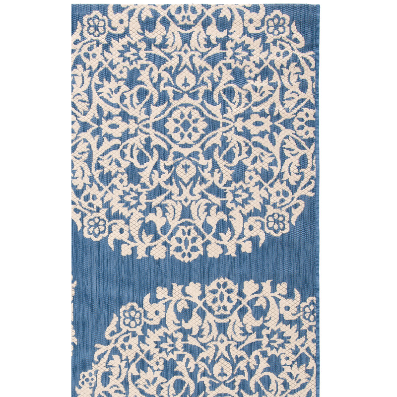 Holms Performance Damask Indoor/Outdoor Area Rug, Runner 2'2" x 9'