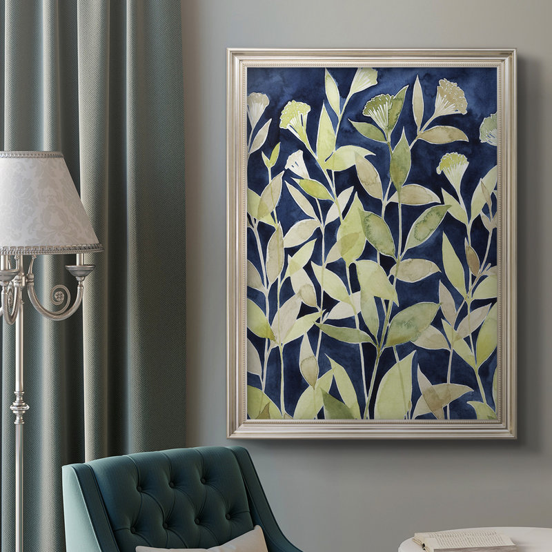 Indigo Blooming Night - reproduction d'art sur toile, L 21 po x H 25 po