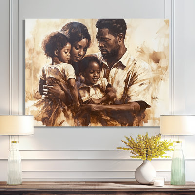 Famille afro-américaine II - art mural afro-américain
