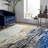 Melanarka Abstract Power Loom Performance Blue Rug-1209974257