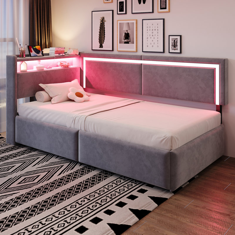 Bed, Light Gray