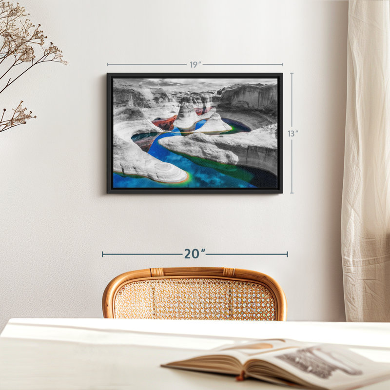 Impression sur toile Grand Canyon River Pop, H 19 po x l 13 po