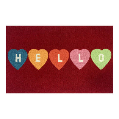 Convo Heart Hello Red Size 24"X36"