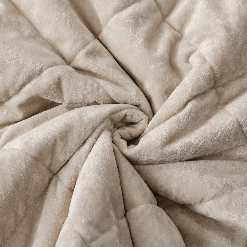 King Forest Green Velvet Diamond Quilt Set