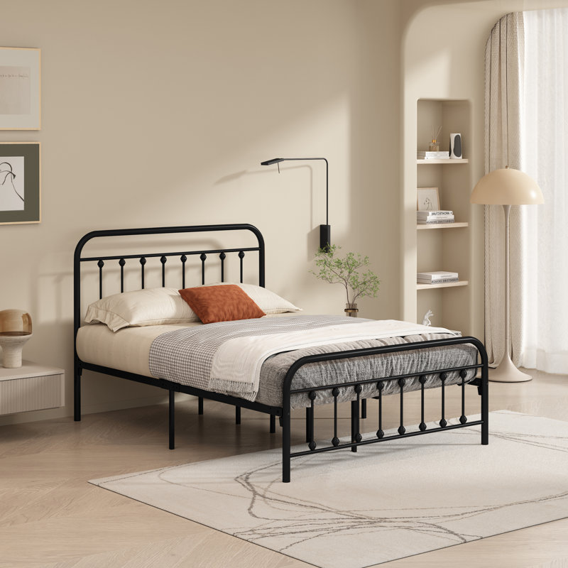 Hidalgo Metal Platform Bed, Full/Double, Black
