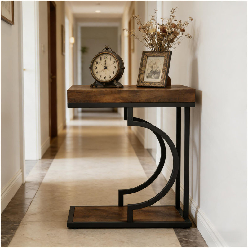 Table compacte de couloir, table de chevet, table de bout