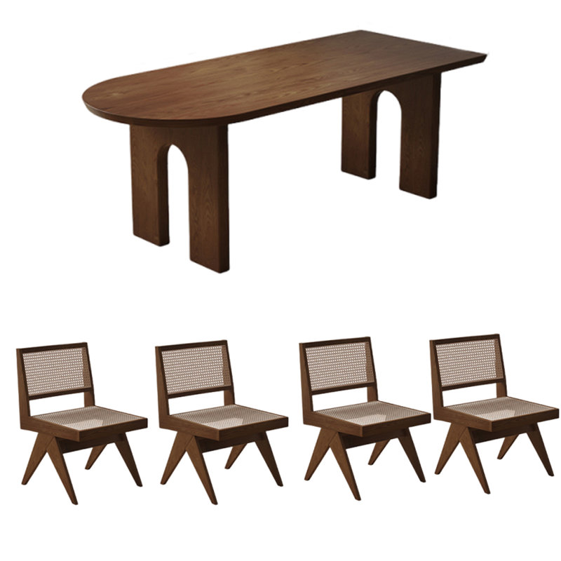 Household semi-circular dining table