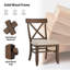 Chaise de salle à manger ergonomique Francisco de 21 po avec pieds en bois franc Francisco (ensemble de 2)-138404705