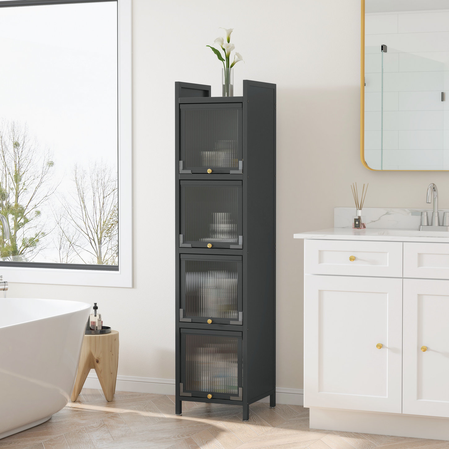 Ebern Designs Modern FourTier Entryway Metal