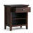 Artisan 24"W Solid Wood Contemporary Nightstand with 1 Drawer, Open Shelf Storage and Bronze Knobs-361422298