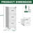 3 Drawer Metal Vertical File Cabinet With Lock And Card Slot Office Home Vertical File Cabinet For A4 Legal/Letter Size Narrow File Cabinet Locked,Assembly Required-1741442067