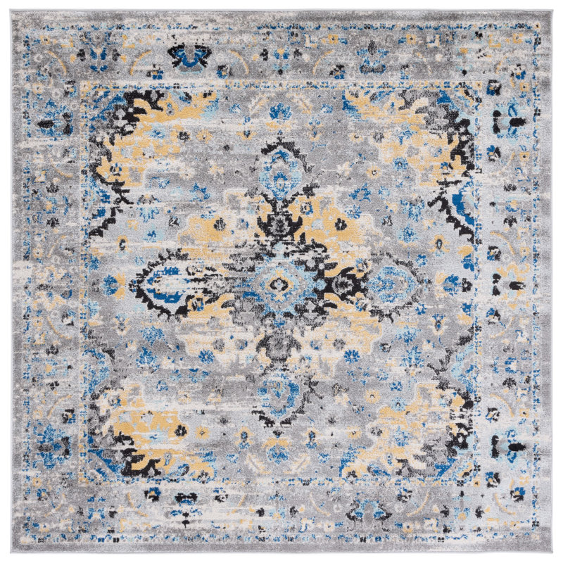 Tapis oriental en jute Madison, Carré 6 pi 7 po