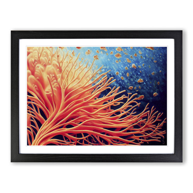 Coral Reef Vol.2 - Framed Print, 46cm H x 64cm W x 2cm D, Black Framed