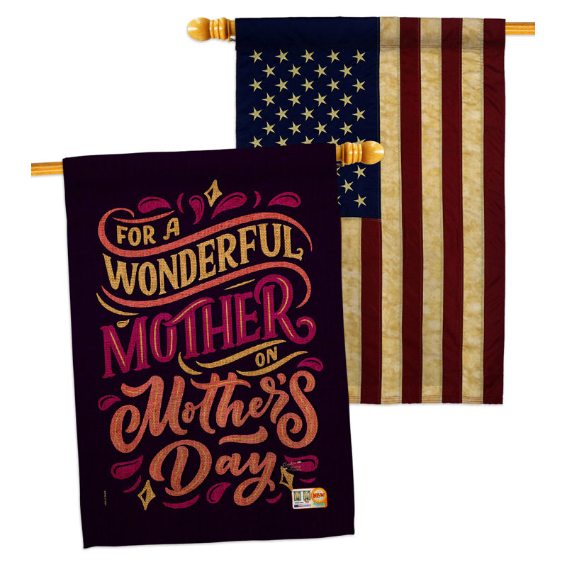 Drapeau de maison en polyester 2 côtés 40 x 28 po