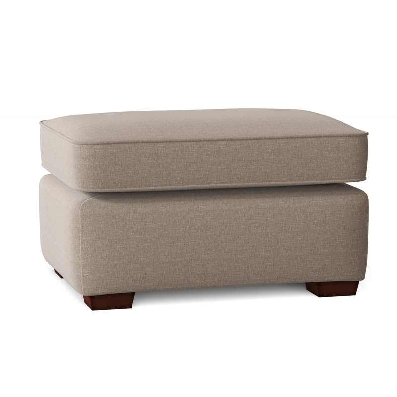 31" Rectangle Standard Ottoman, Index 41 Taupe Performance Twill