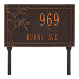 Woodridge Bird Personalized Standard 2-Line Lawn Address Sign