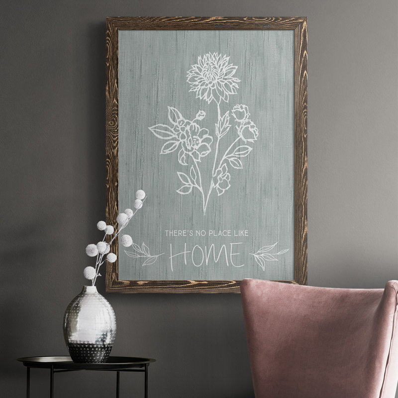 «No Place Like Home S Croquis», reproduction d'art sur toile, Noyer, H 43,5 po x l 31,5 po x P 1 po