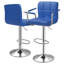 Tabourets de bar à hauteur réglable en similicuir, chaise de salle à manger pivotante à hauteur de comptoir avec accoudoirs-1172706256