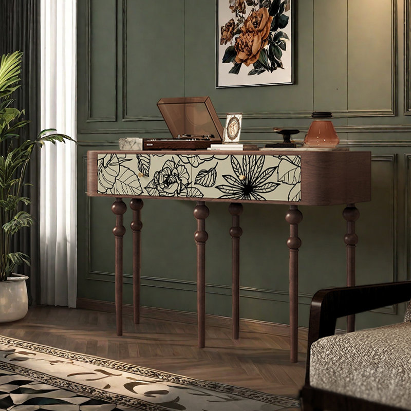 Console moderne avec tiroirs en bois