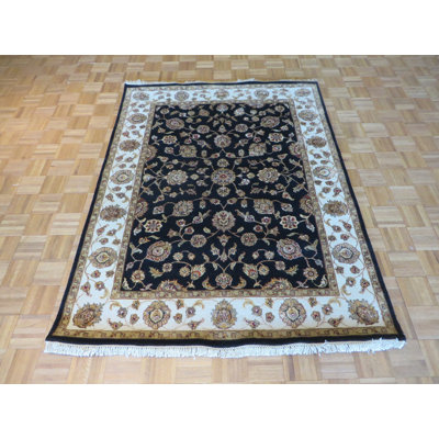 Bearfield One-of-a-Kind 5'2" X 6'10" Wool Area Rug in Black