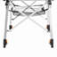 Table de camping pliante portative en aluminium argenté, plateau de table en filet de 35,4 pouces de large, hauteur réglable, structure en acier stable, compact pour le rangement dans le garage