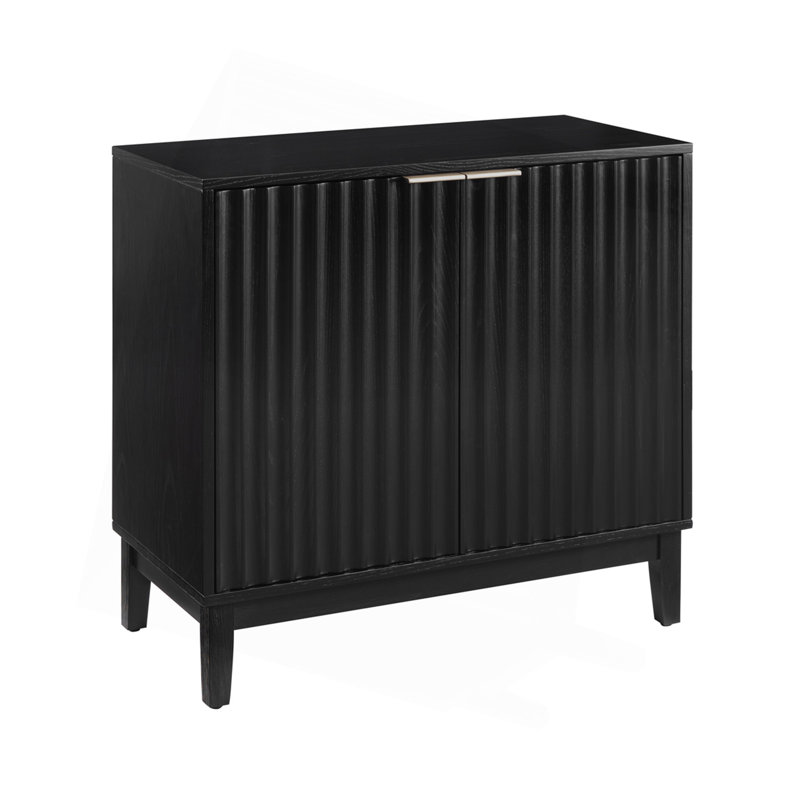 2 Door Storage Cabinet, Black