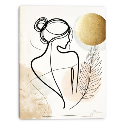 «Golden Muse», art mural sur toile tendue