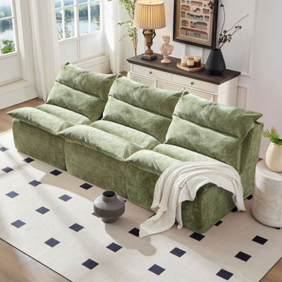 94.47" Upholstered Modular Lazy Sofa