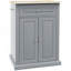 Chariot pour îlot de cuisine roulant, table de service portable avec tiroir, tablette réglable et 2 porte-serviettes, gris