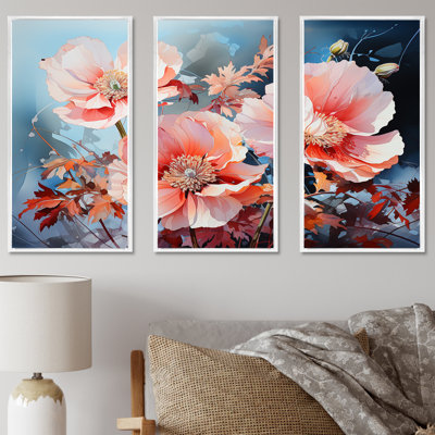 Ensemble de salon Vivid Poppy Moments I - Poppies Wall Art