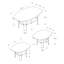 Table moderne 3 pièces pour l'espace de vie - café, tables de bout, tables d'appoint, gris et noir stratifié, conception efficace