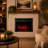 XBrand 32 Inch Black Insert Electric Fireplace Heater w/ Remote Control,  LED Flame Effect and Temperature Limiting Control, Electric Fireplace Insert With Heat, Fireplace Heater W/ Remote Control, Square Electric Fireplace-1427318153