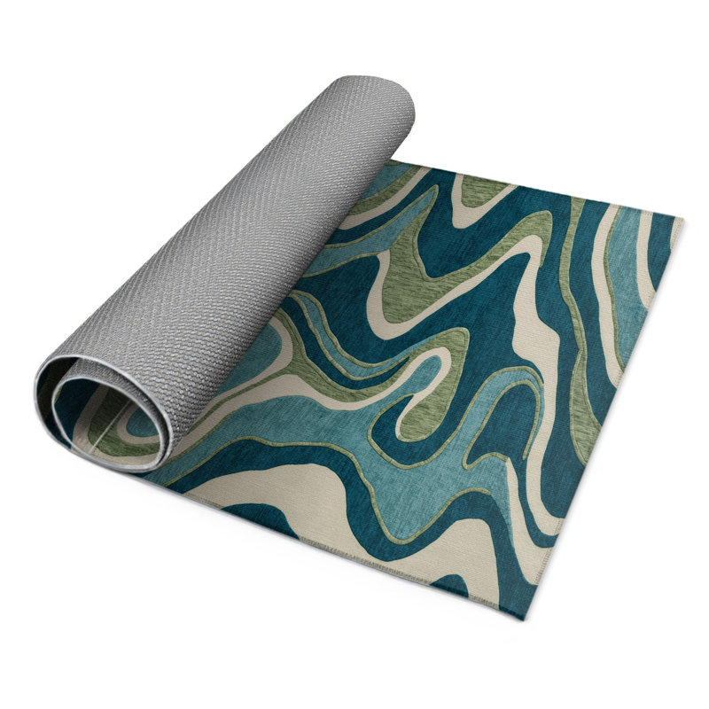 Tapis d'intérieur et d'extérieur vert Nature, Rectangulaire 3 pi x 5 pi