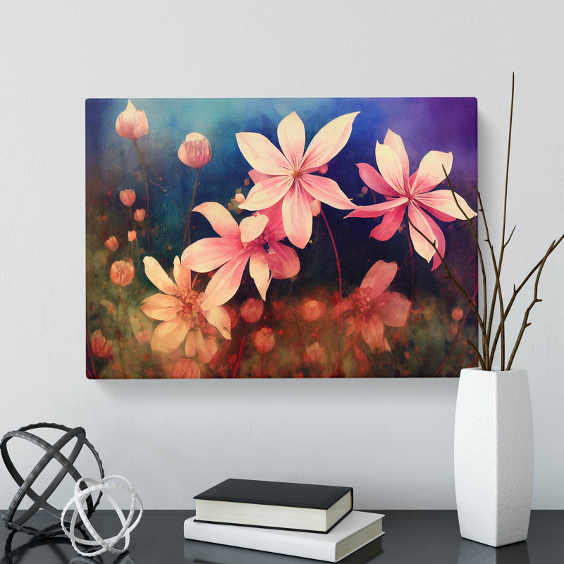 Fascinating Wild Floral - Wrapped Canvas, 35cm H x 50cm W x 3cm D