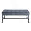 Banc de style industriel, banc rembourré