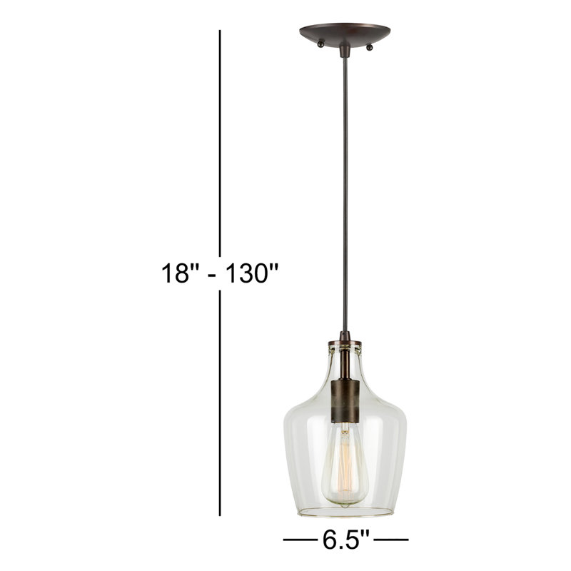Luminaire suspendu bocal simple à 1 lumière Dalton
