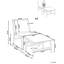 Caleiah Outdoor Armless Lounge Chair with Ottoman