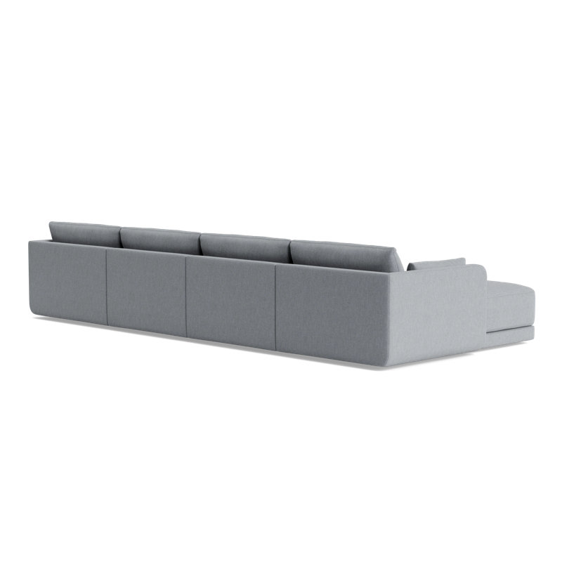 Eva Sectional, Performance Weave - Zinc