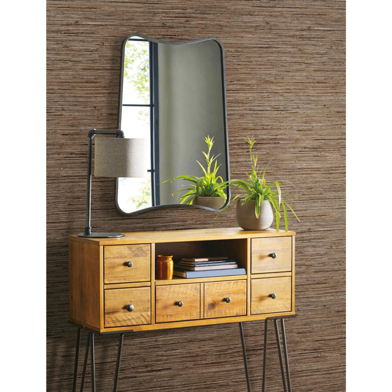 Eske Peel & Stick Striped Roll, Brown