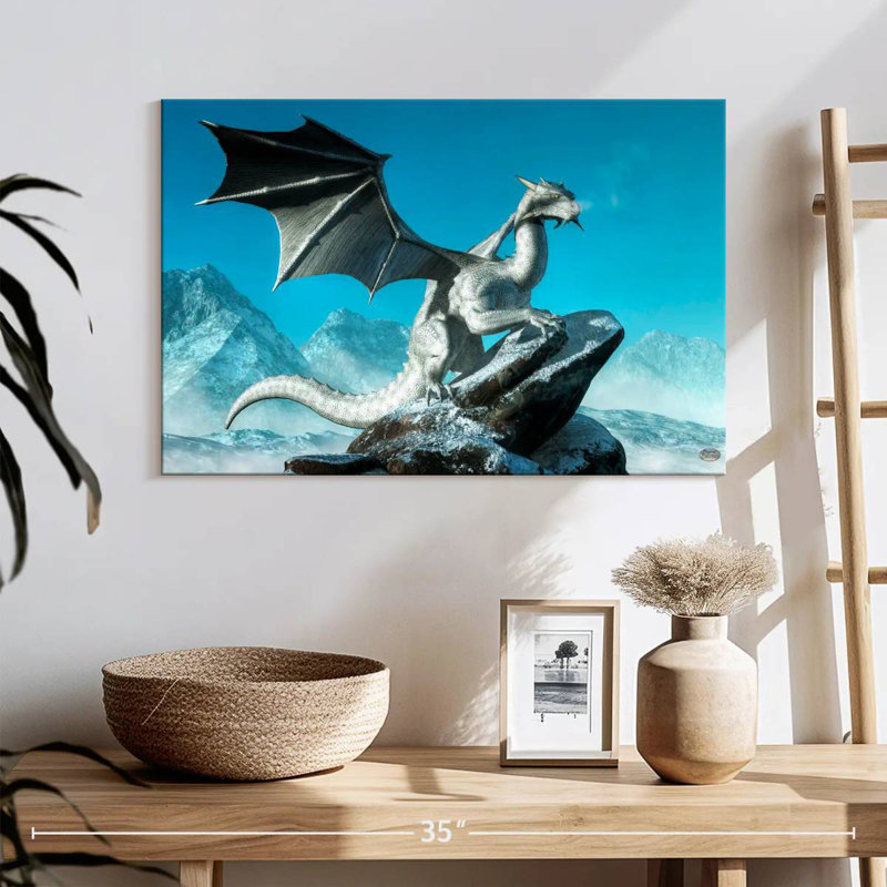 Kelan Winter Dragon, 16" H x 24" W