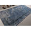 Tapis turc Oushak tissé à la main de grande taille pour le salon ou la chambre à coucher avec un beau design bleu