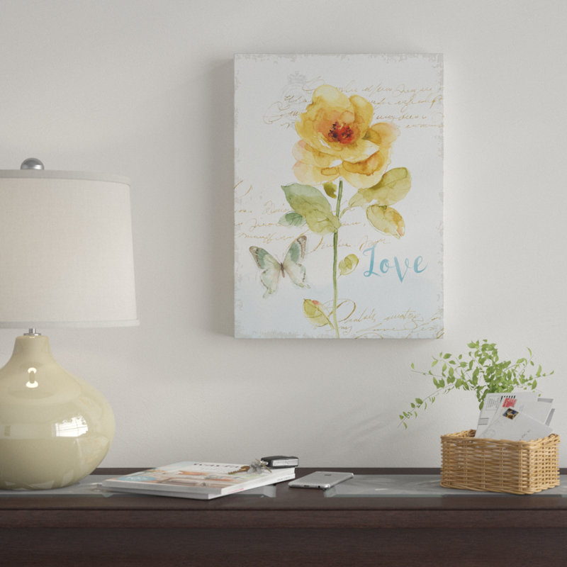 « arc-en-ciel floral viii love », reproduction d’impression sur toile tendue, H 47 po x l 35 po x P 2 po
