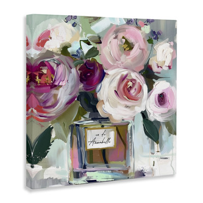 Roses Are Pink Bouquet Canvas Wall Art, design by Annabelle Hall