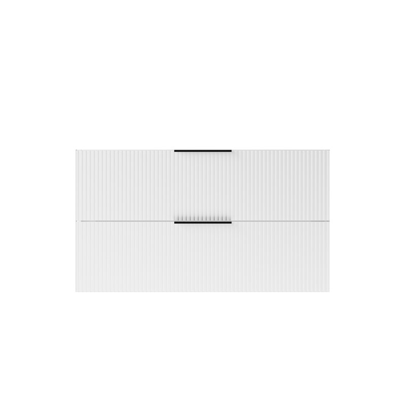Meuble-lavabo blanc 36 po, sans lavabo inclus, Noir, Blanc