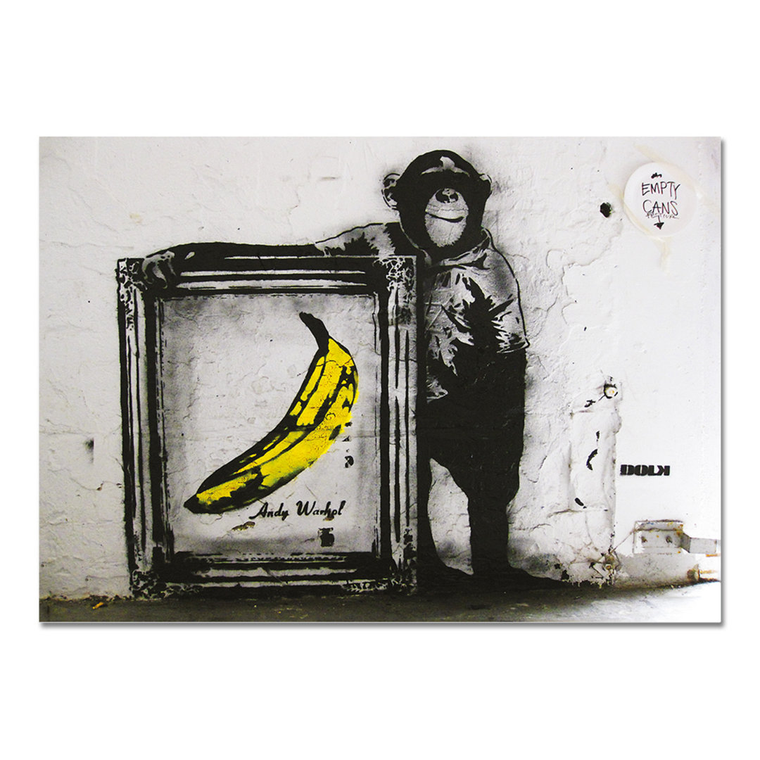 Acrylbild Scimmia Banana Quadro von Banksy